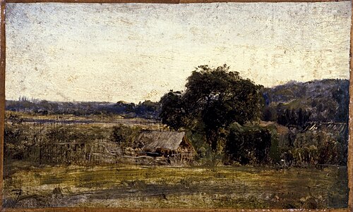 La chaumière, 1855, Félix Ziem