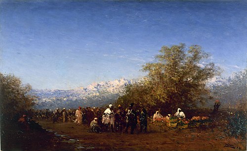 Marché à Fez, 1887, Félix Ziem