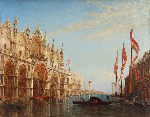 La place Saint-Marc, inondation de 1863, 1863, Félix Ziem