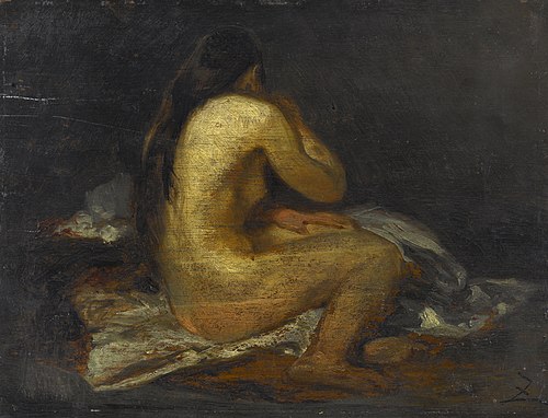 Femme nue assise, , Félix Ziem