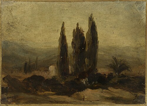 Les trois cyprès, , Félix Ziem