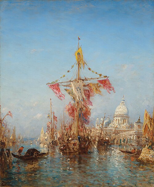 Assumption Day in front of Customs, Venice, , Félix Ziem