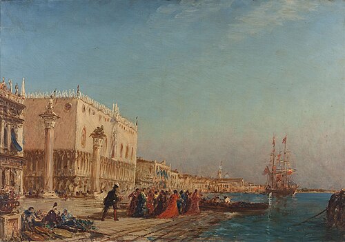 Venice, Doge's Palace, 1867, Félix Ziem