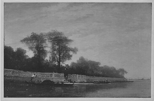 Die Giardini Pubblici in Venedig, 1870, Félix Ziem
