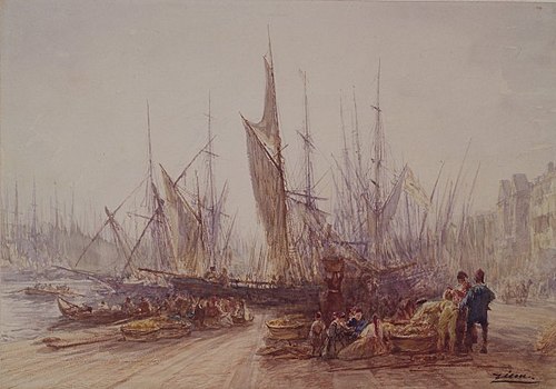 Harbor in Marseilles, 1864, Félix Ziem