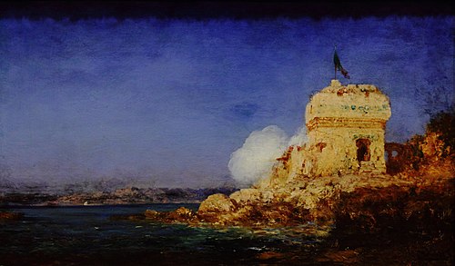 Le salut, coup de canon, 1882, Félix Ziem