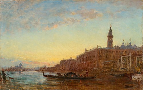 The grand canal in Venice, 1911, Félix Ziem