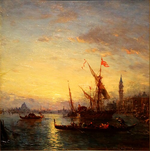Grand canal avec Bucentaure, , Félix Ziem