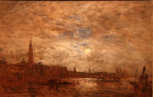 Venise, grand canal au clair de lune, , Félix Ziem