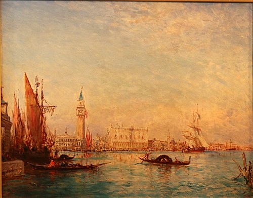 Venise, grand canal vue de Saint Georges, 1880, Félix Ziem