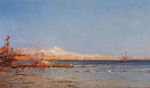 View of Constantinople, 1911, Félix Ziem