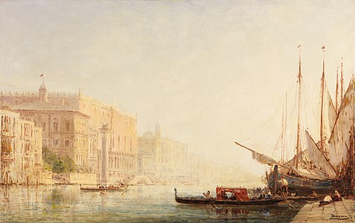 Venice: a Canal Scene, 1878, Félix Ziem