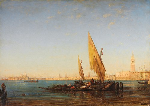 Venice: a Scene with Boats, 1878, Félix Ziem