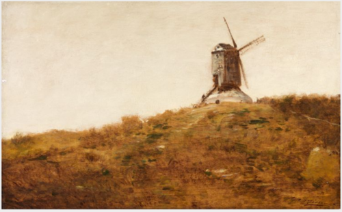 Windmill in Montmartre, 1857, Félix Ziem