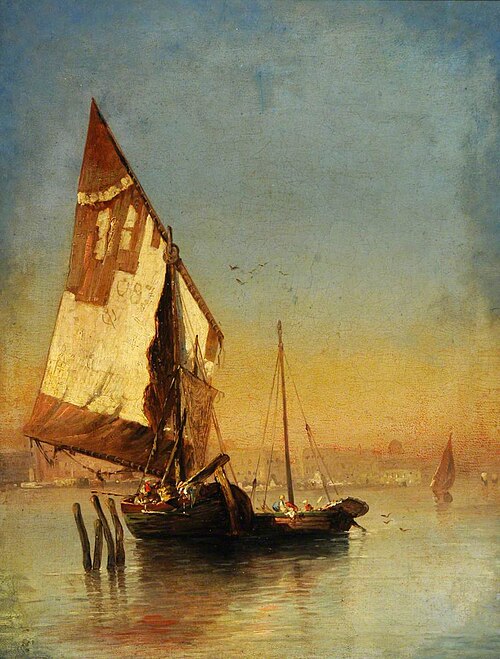 Venetian Barges, , Félix Ziem