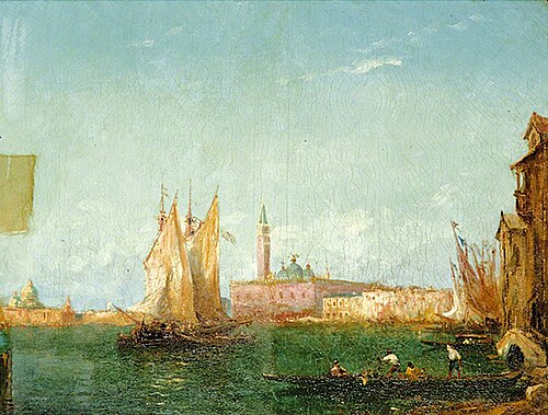Venetian Scene: Gondolas and Sailing Boats, , Félix Ziem