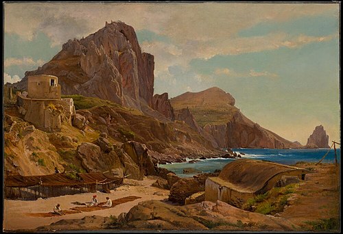 Marina Piccola, Capri, 1844, Louis Gurlitt