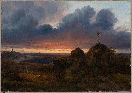 View From Kullen, Skåne, 1838, Louis Gurlitt
