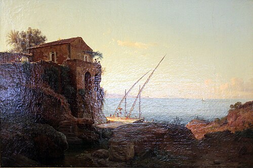 Italian stretch of coast, 1844, Louis Gurlitt