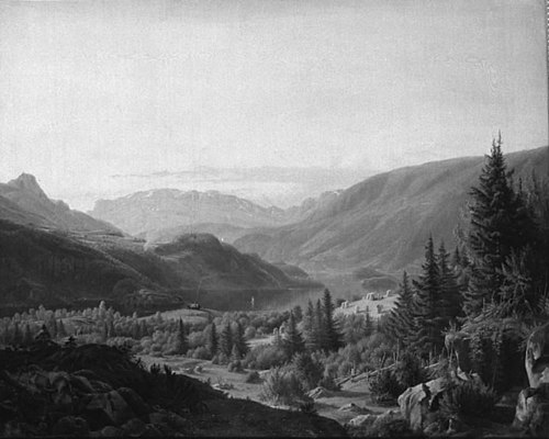 Parti i Valders i Norge. Aften, 1836, Louis Gurlitt