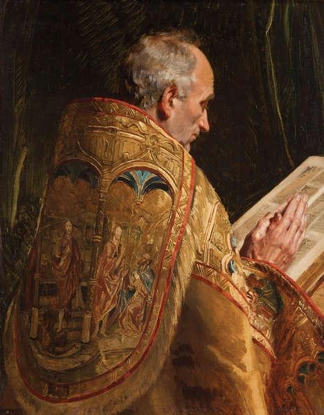 Praying cardinal, 1897, Émile Wauters