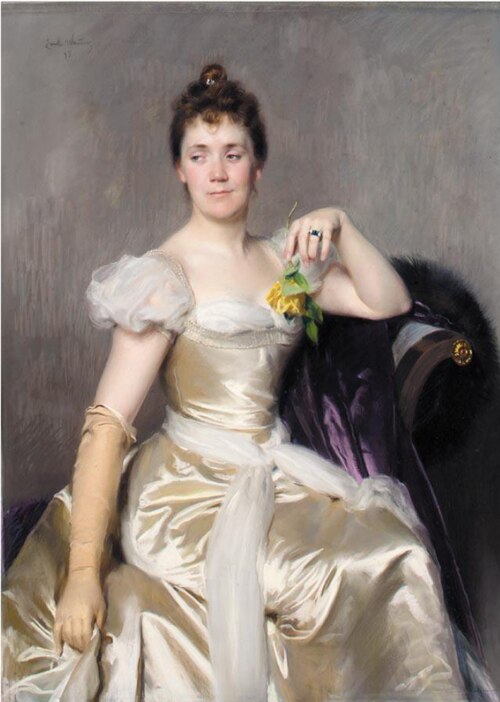 Portrait of Florence Sharon, Lady Fermor-Hesketh, 1895, Émile Wauters