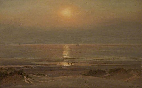 Misty Evening, North Wales Coast, 1868, Henry Moore
