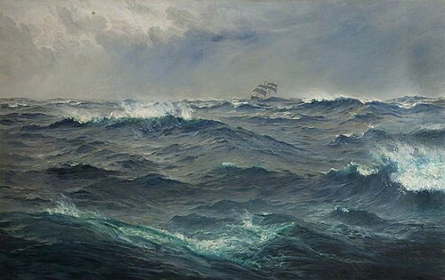 Rough Weather in the Mediterranean, 1874, Henry Moore