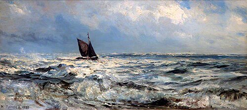 Rounding the Ness, Lowestoft, 1886, Henry Moore