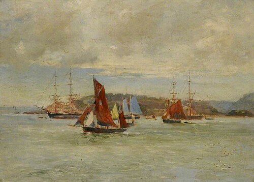 Shipping off the Coast, , Henry Moore