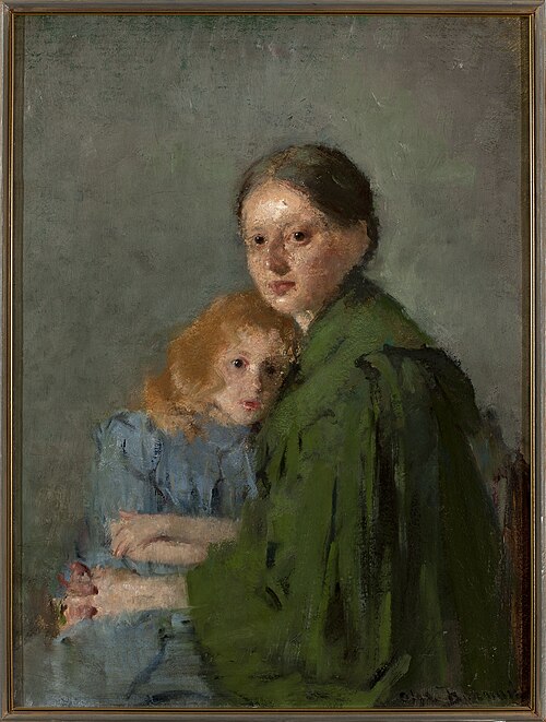 Study of a woman with a girl, 1893, Olga Boznańska