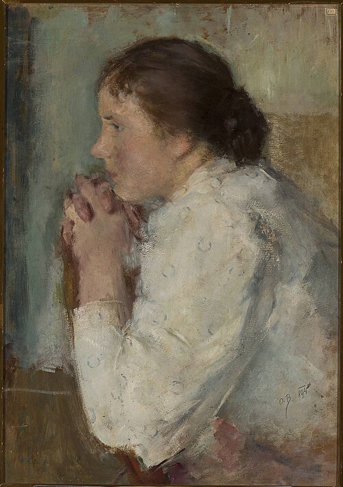 Portrait of a lady in profile, 1894, Olga Boznańska