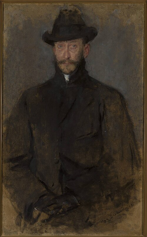 Portrait of Antoni Kamieński (1860/1861–1933), painter, 1899, Olga Boznańska