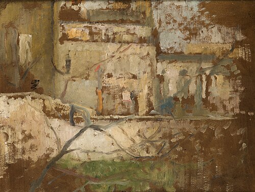 View from the Studio's Window – two-sided painting, 1900, Olga Boznańska