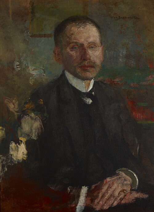 Portrait of Bogdan Faleński – two-sided painting, 1900, Olga Boznańska
