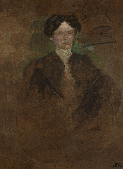 Portrait of a Woman – two-sided painting, 1900, Olga Boznańska