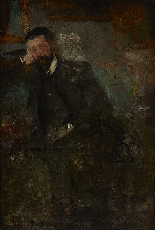 Portrait of a Man – two-sided painting, 1900, Olga Boznańska