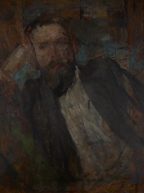 Male Portrait – two-sided painting, 1905, Olga Boznańska