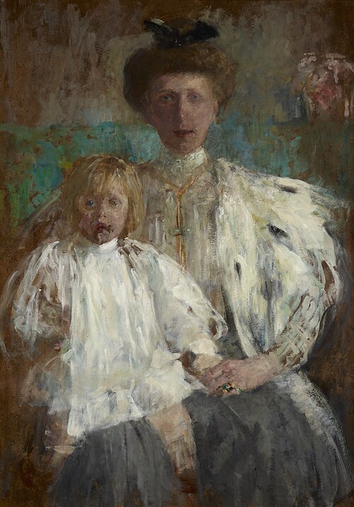 Portrait of Julia Puget née Kwilecka with Her Son Jacek, 1907, Olga Boznańska