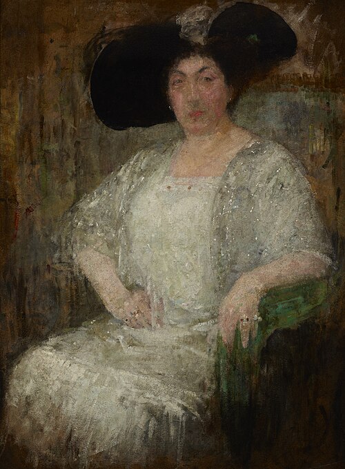 Portrait of a French Lady-Writer Gabrielle Réval, 1912, Olga Boznańska