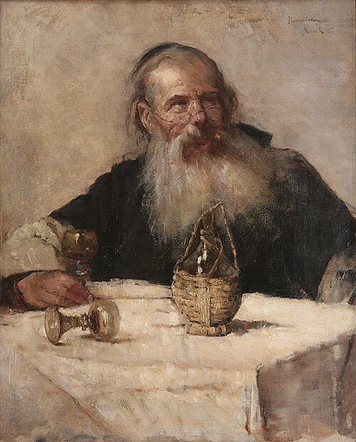 Jew drinking wine, 1887, Olga Boznańska