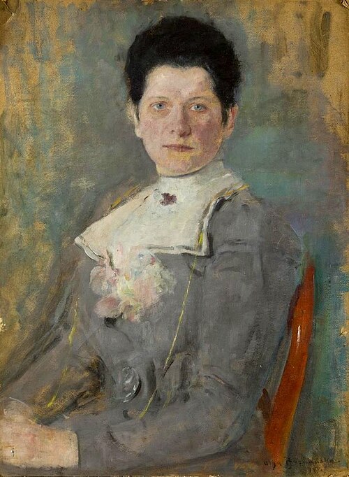 Portret Heleny Kurpiel-Łękawskiej, 1900, Olga Boznańska