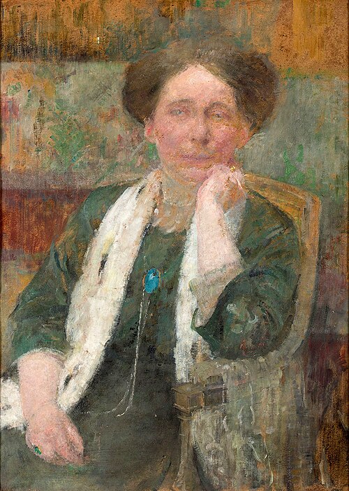 Portret kobiety (Portret kobiety w szalu), , Olga Boznańska