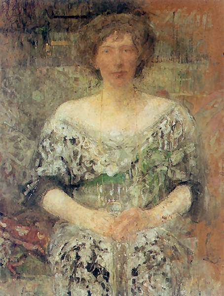 Portrait of Madame D... (recto) ; Portrait of a lady (verso), 1913, Olga Boznańska