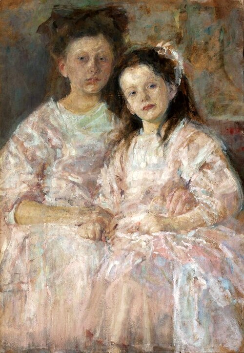 Portrait of girls Helena and Władysława Chmielarczyk., 1906, Olga Boznańska