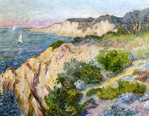 Falaise - Côte de Bretagne, 1900, Anna Boch