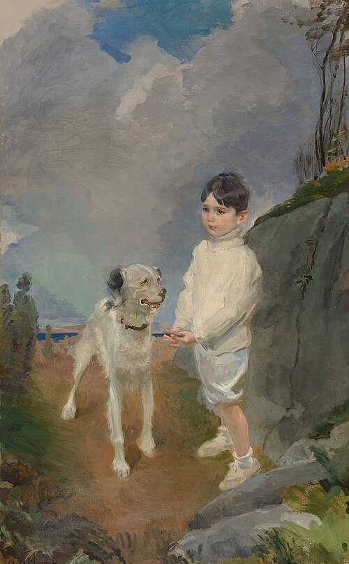 Lane Lovell and His Dog, 1913, Cecilia Beaux