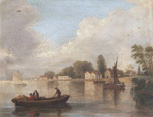 A River Landscape, 1824, Abraham Hume