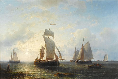 Shipping at sunset, , Abraham Hulk sr