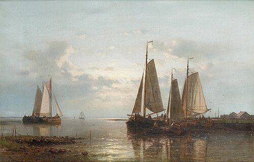 Evening on the coast, , Abraham Hulk sr